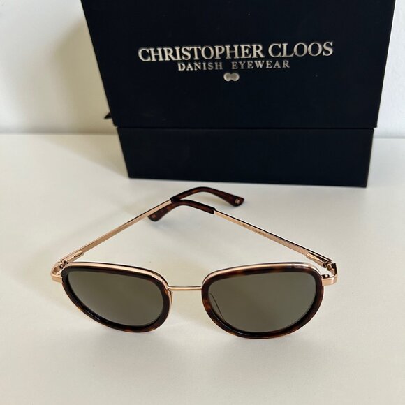 NWOT Christopher Cloos Gouverneur Sunglasses Espresso CR39 Polarized 49mm - Picture 6 of 9